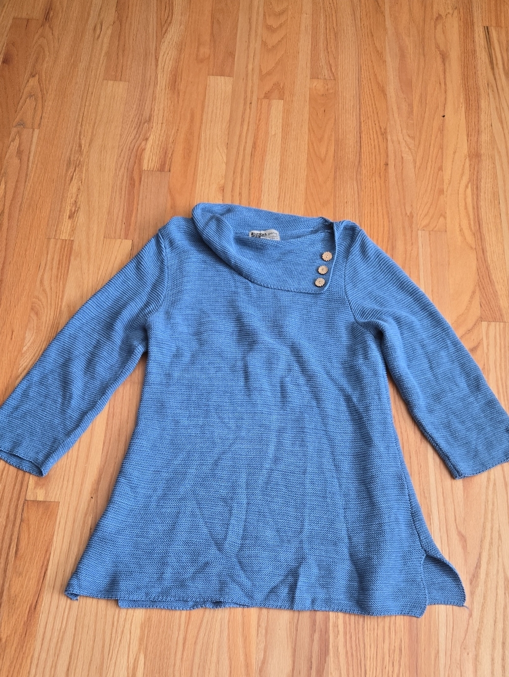 Habitat Blue Button-Accent Women’s Sweater Tunic, Size Medium
